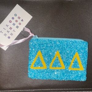 Tri delta beaded wallet bag